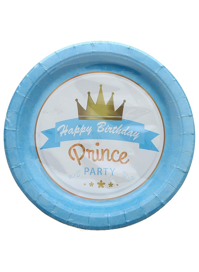 9-Inch Blue Prince Party Plates (Pack of 10) Ideal for Party, Celebration, Decoration, Theme, Birthdays  - Image 1