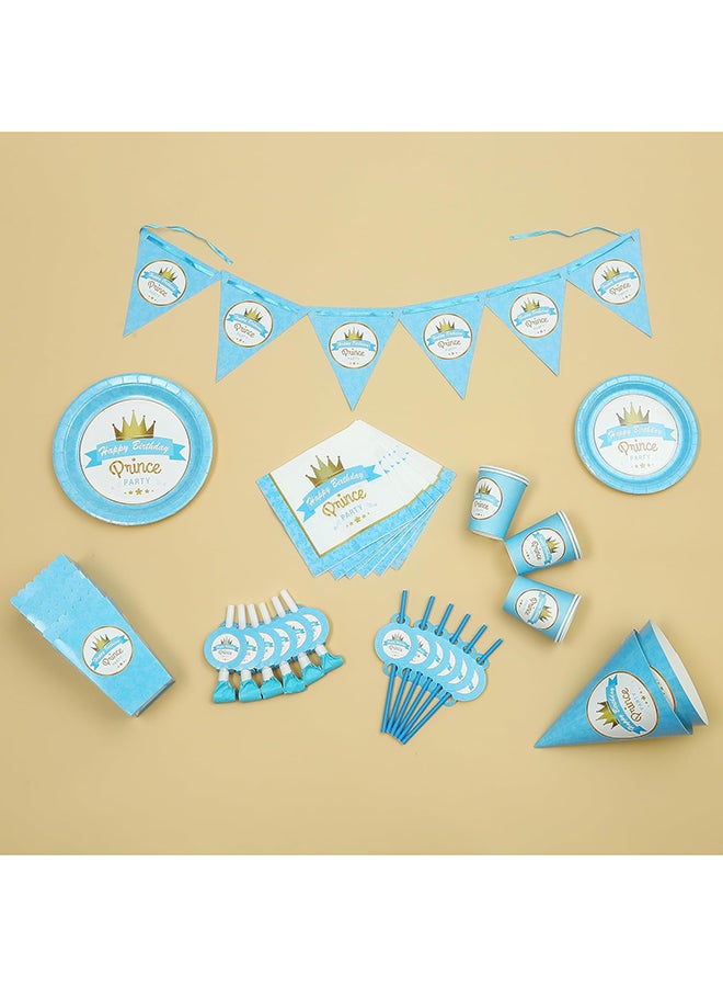 9-Inch Blue Prince Party Plates (Pack of 10) Ideal for Party, Celebration, Decoration, Theme, Birthdays  - Image 2