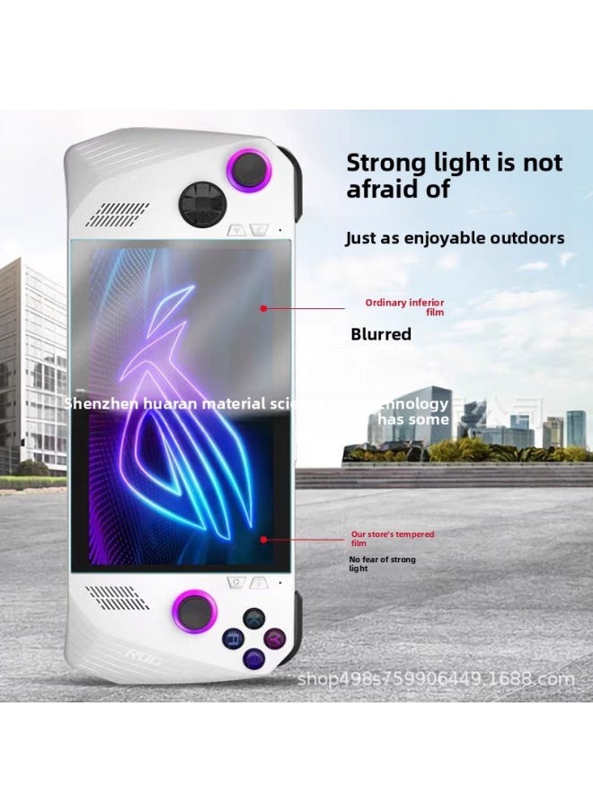 Generic For ASUS ROG Handheld Machine Film Gaming Machine Ally X Protective Film HD Screen Anti-reflection Film New-color:ROG Ally X Palm Machine 2024 Blue Light High-definition Tempered Film  - Image 5