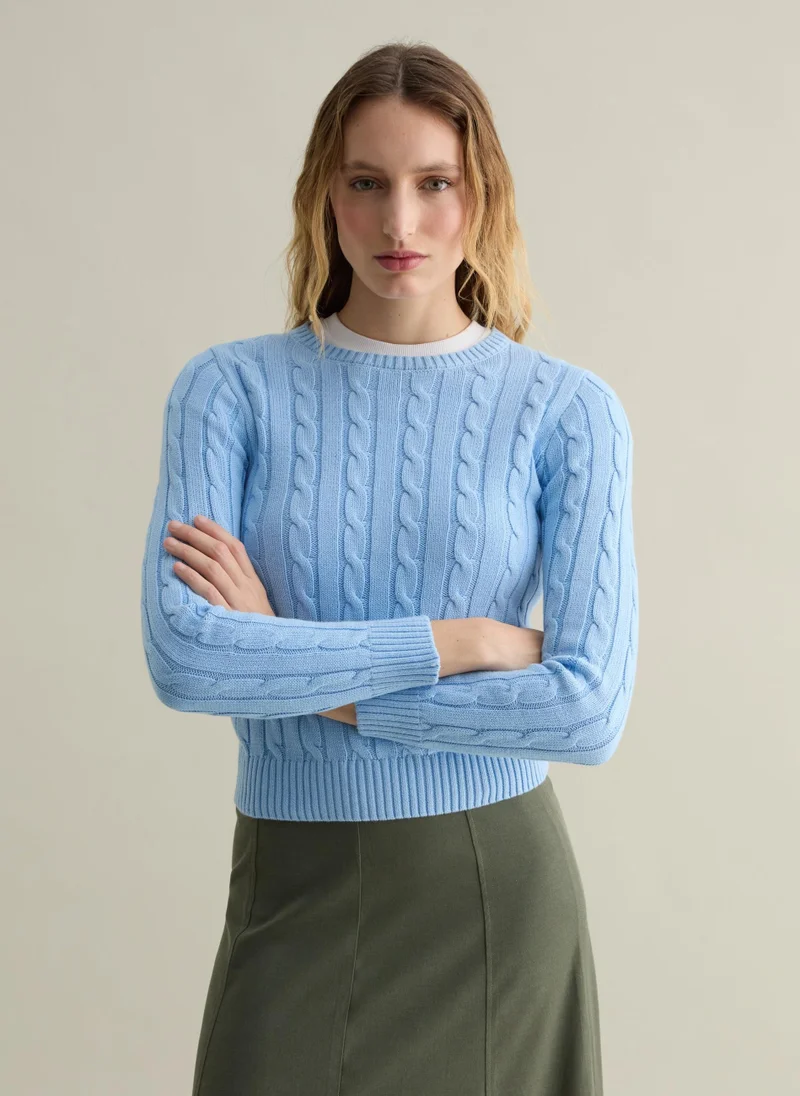 Ovs Ovs Ribbed Pullover With Cable-Knit Design