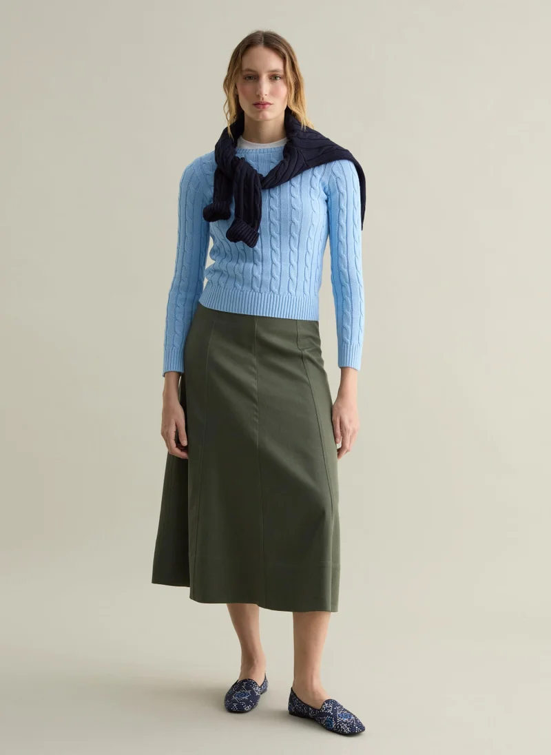 Ovs Ovs Ribbed Pullover With Cable-Knit Design