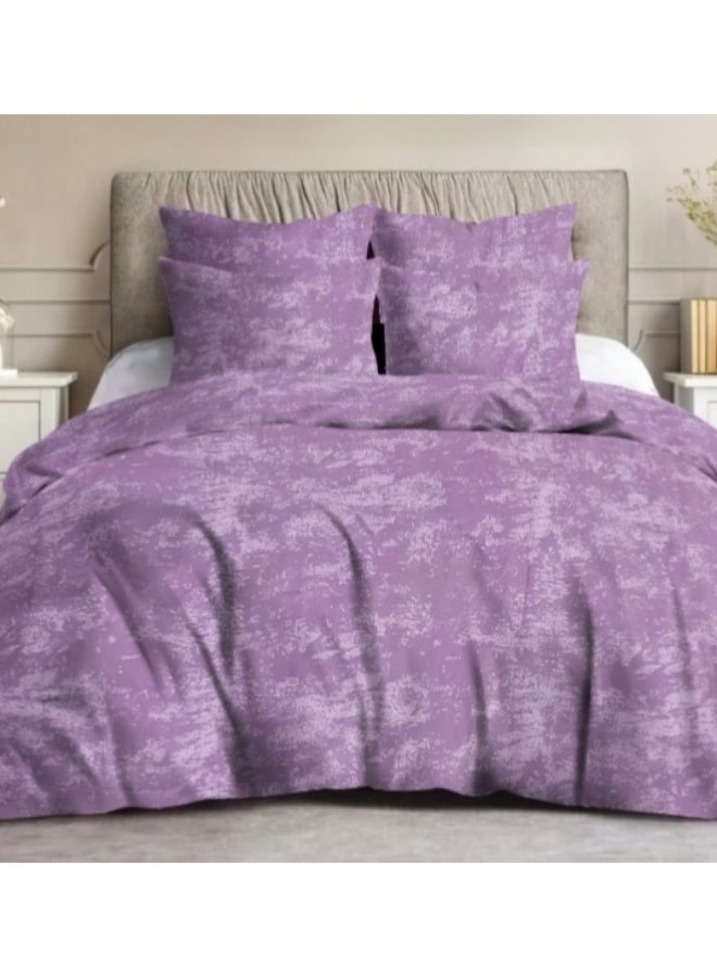 طقم ملايه سرير فلات 4 قطع خامه قطنيه عامريه كبير المقاس 240* 260 ملمس ناعم لون قوي - Image 3