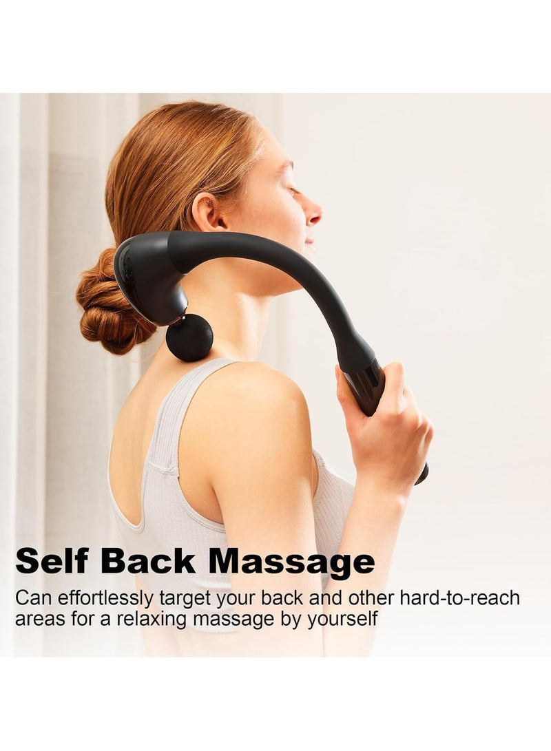TIGER Massage Gun with Extended Handle - Revolutionary U-Shaped Back Massager for Deep Tissue Pain Relief, Perfect for Neck, Shoulder, and Leg Muscle Recovery (Black) - Portable, Powerful Percussion Therapy for Home Use. - Image 2