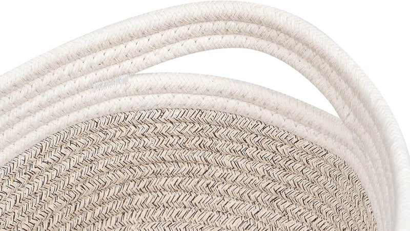 CubesLand Baskets for Shelves Storage,Cube Shelf Closet Storage Bins Set 3,Long-lasting &Skin-friendly Toy Basket Bin,Stylish Room Decor Basket,Woven Off White/Light Brown - Image 5