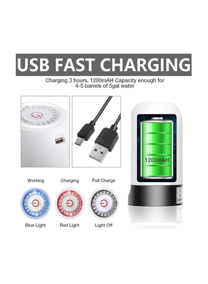 YOMYM Black Olive Automatic USB Charging Wireless Water Can Dispenser Pump for Upto 25 Litre Universal Bottle Can (Medium- Black/White)  - Image 2