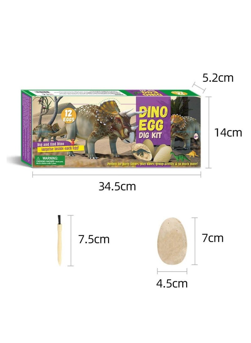 RATSAW Dinosaur Eggs Dig Kit 12 Pack Discover 12 Different Dinos Archaeology and Paleontology Toy Dino Egg Excavation Kit STEM Toys for Boys Girls Kids Gift - Image 3