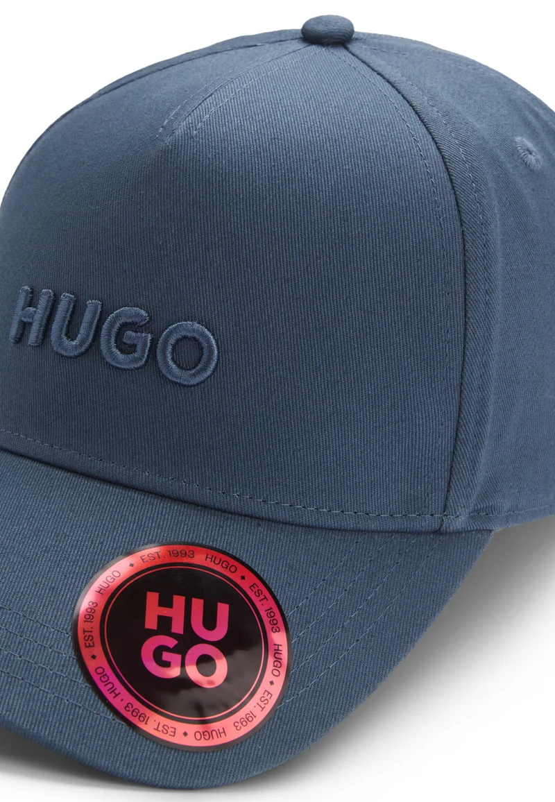 HUGO Open Blue Cotton-twill cap with logo for Men | Best Price UAE