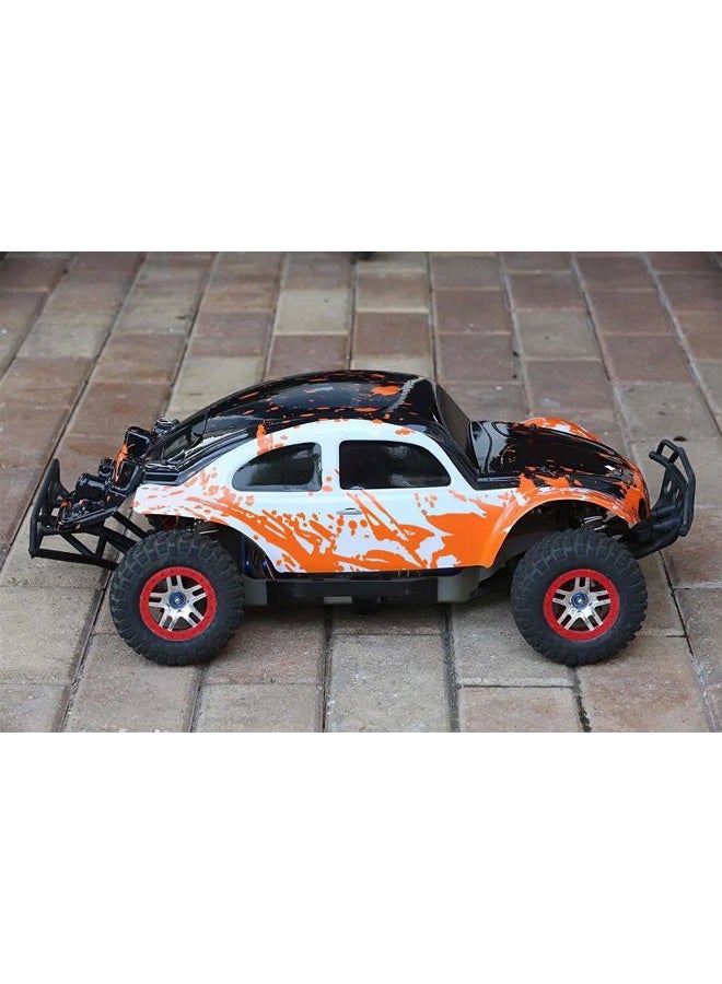 SummitLink Compatible Custom Body Muddy Orange Over White/Black Replacement for 1/10 Scale RC Car or Truck (Truck not Included) SSB-WBR-02 - Image 3