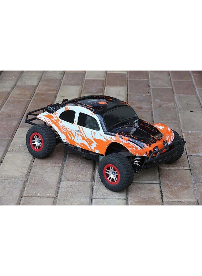 SummitLink Compatible Custom Body Muddy Orange Over White/Black Replacement for 1/10 Scale RC Car or Truck (Truck not Included) SSB-WBR-02 - Image 1