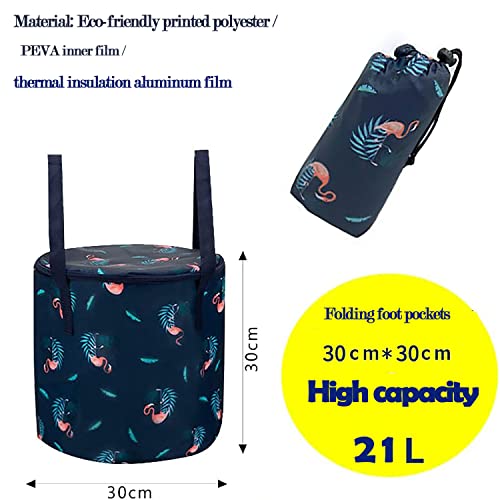 JIELUO Collapsible Bucket for Soaking Feet, Portable Travel Foot Bath Tub, Insulated Foot Bath Bag with lid，Foot Soaking Bath Basin Portable, Foot Spa Soaking Feet Home Pedicure Basin Outdoor Camping - Image 2