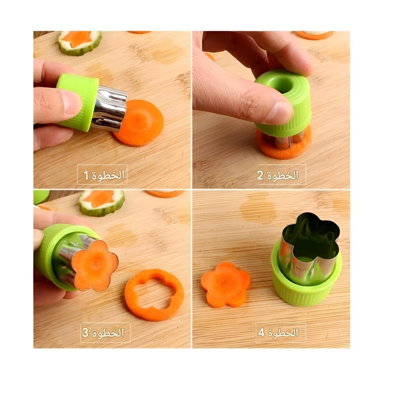 Food Prep Accessories - 9-Item Cutter Set for Fruits, Vegetables, and Pastries, Ideal for Kids' Food Art and Baking Projects in Green Color - Image 5