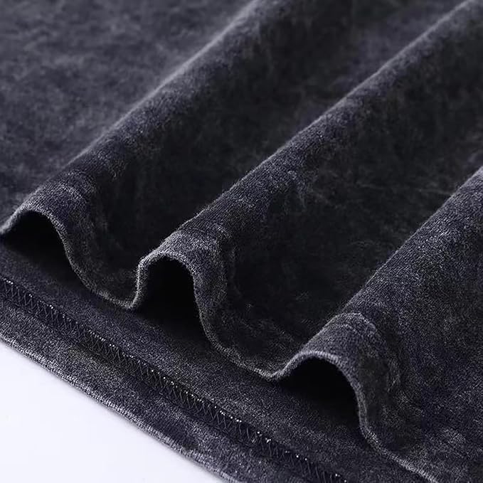 boffi ... 100% Cotton Oversized T-Shirt Unisex Drop Shoulder Dye Washed Street Look Black Pack of 1 (in, Alpha, 2XL, Regular, Black) - Image 5