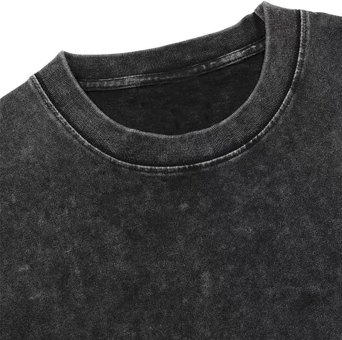 boffi ... 100% Cotton Oversized T-Shirt Unisex Drop Shoulder Dye Washed Street Look Black Pack of 1 (in, Alpha, 2XL, Regular, Black) - Image 4