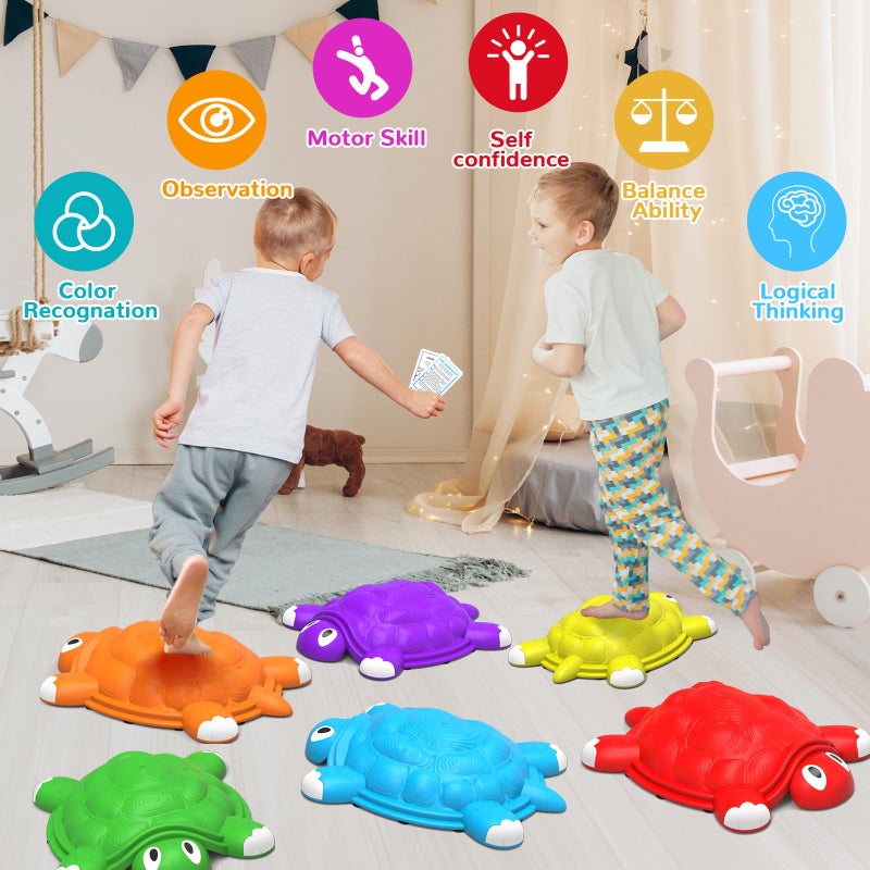 ABERLLS Stepping Stones for Kids 3 4 5 6 7 Year Old, Toddlers Turtle Balance Climbing Toys, Outdoor Indoor Sensory Play, Obstacle Course Coordination Game - Image 3