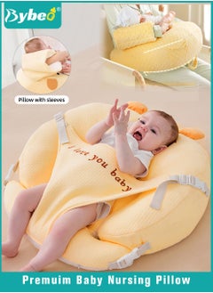 Bybeo Baby Nursing Pillow, Infant Feeding Pillow for Breastfeeding & Bottle Feeding, Newborn Incline Pillow with Anti-Spill Design, Comfortable Feeding Support for Toddlers & Sitting Support for Mothers  - Image 1