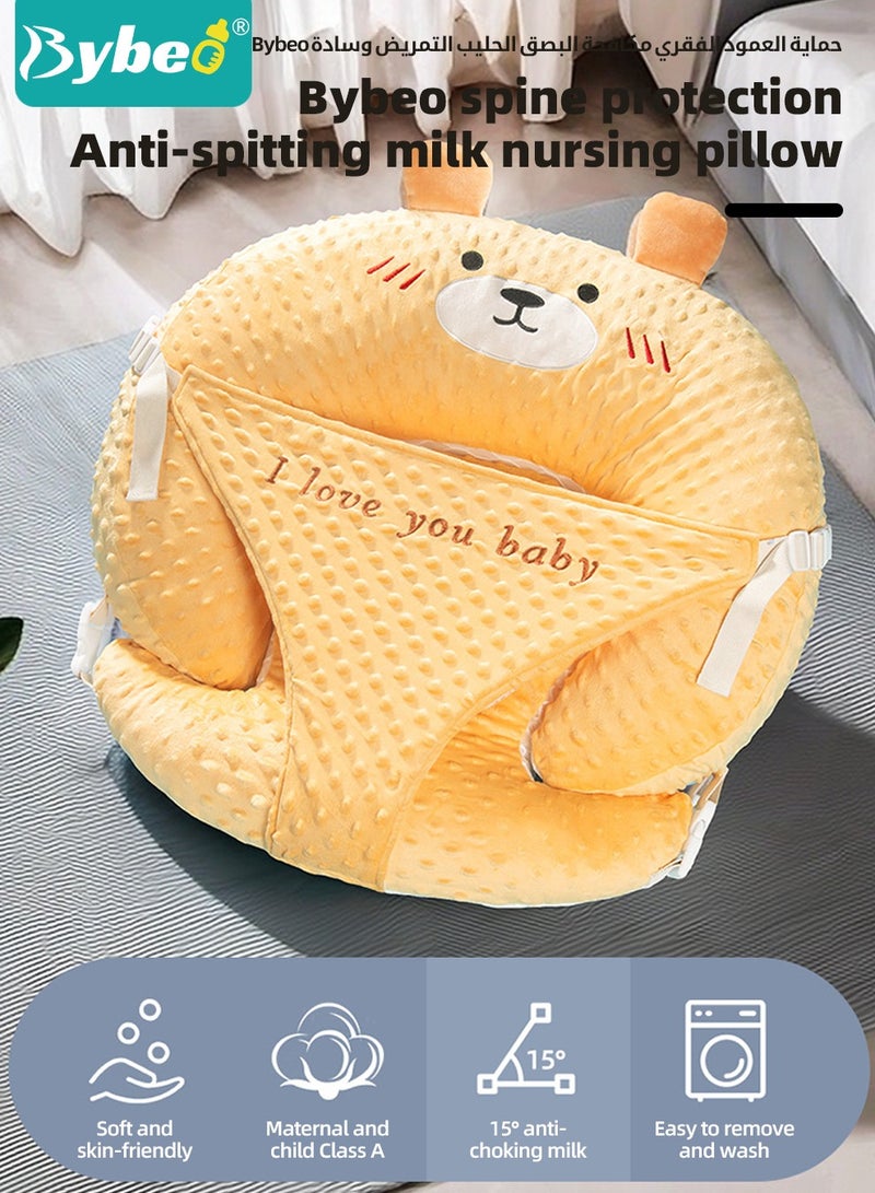 Bybeo Baby Nursing Pillow, Infant Feeding Pillow for Breastfeeding & Bottle Feeding, Newborn Incline Pillow with Anti-Spill Design, Comfortable Feeding Support for Toddlers & Sitting Support for Mothers - Image 2