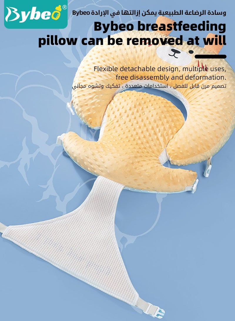 Bybeo Baby Nursing Pillow, Infant Feeding Pillow for Breastfeeding & Bottle Feeding, Newborn Incline Pillow with Anti-Spill Design, Comfortable Feeding Support for Toddlers & Sitting Support for Mothers - Image 4