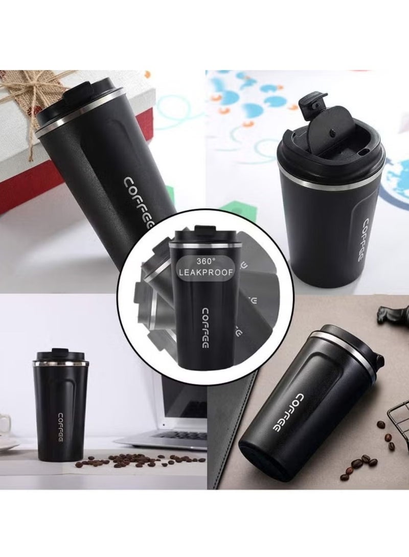 ZedAura Vacuum Insulated Travel Mug Leakproof Double Wall Stainless Steel Reusable Coffee Cup with Lid for Hot and Cold Drinks - 510 ml (17 oz) - Image 4