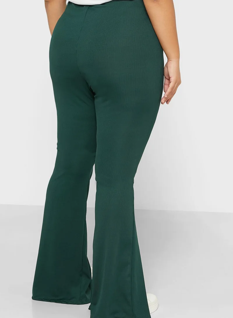 River Island Plus Slit Hem High Waist Pants