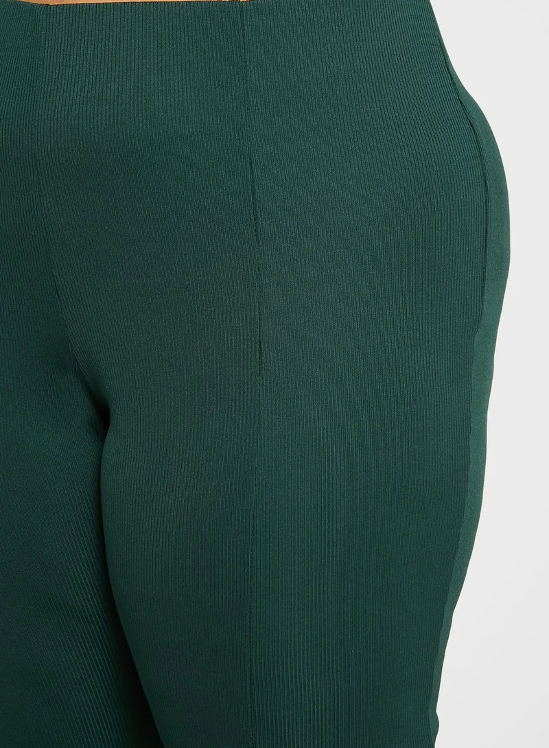 River Island Plus Slit Hem High Waist Pants