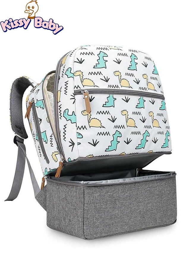 قبلة طفل حقيبة حفاضات الأطفال - حقيبة أطفال متعددة الوظائف مقاومة للماء ، حقيبة ظهر أمومة متوسطة السعة مع جيوب معزولة - حقيبة حفاضات أنيقة ومتينة - للجنسين - Image 5