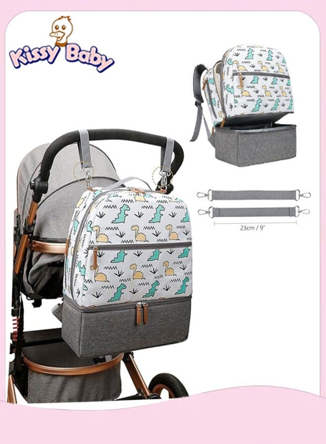 قبلة طفل حقيبة حفاضات الأطفال - حقيبة أطفال متعددة الوظائف مقاومة للماء ، حقيبة ظهر أمومة متوسطة السعة مع جيوب معزولة - حقيبة حفاضات أنيقة ومتينة - للجنسين - Image 1