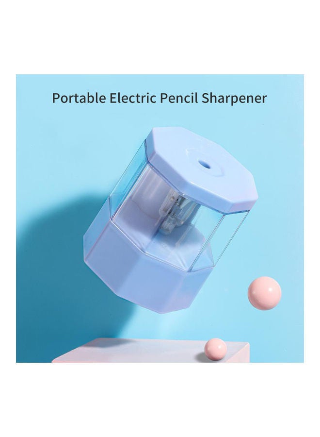 NIBEMINENT Portable Electric Pencil Sharpener Blue - Image 3