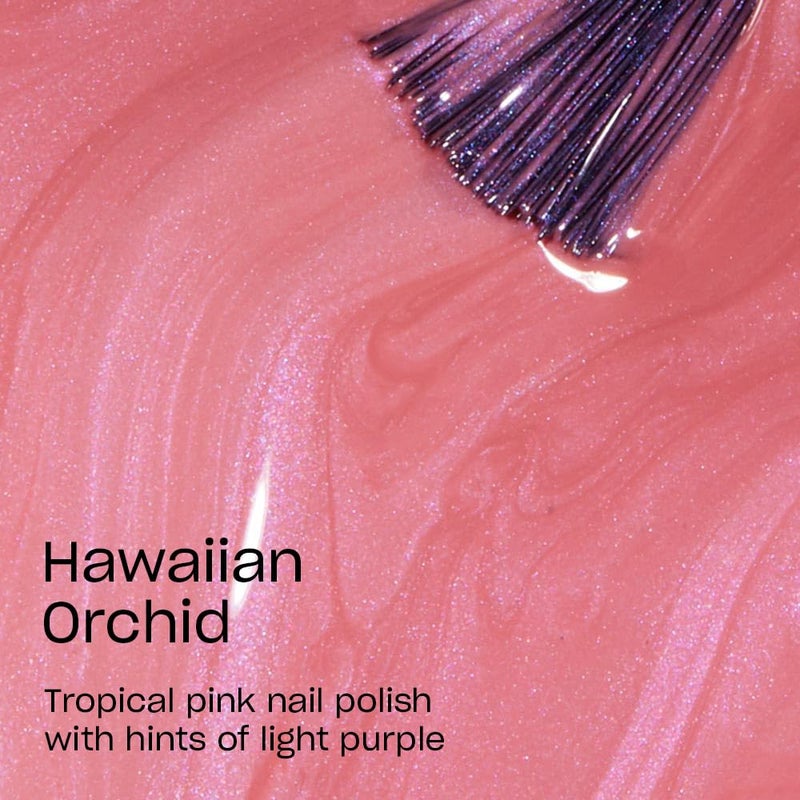 OPI Nail Lacquer Hawaiian Orchid | Sheer Soft Pink Pearl Chip Resistant Nail Polish | Vegan, Fast Drying, Streak Free - Image 2