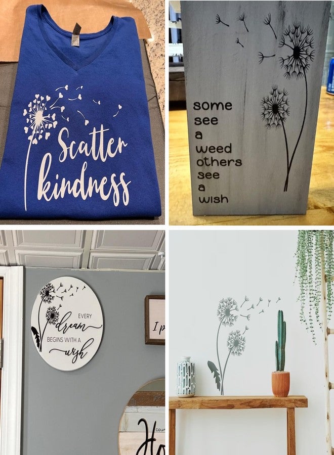 yhslmh Large Dandelion Stencils Painting on Wood Walls 14.5 X 10 inch Flower Paint Stencil Art Crafts Projects Drawing Reusable Burning Pattern on Canvas Decorating for Kids Adult (Dandelion) - Image 4
