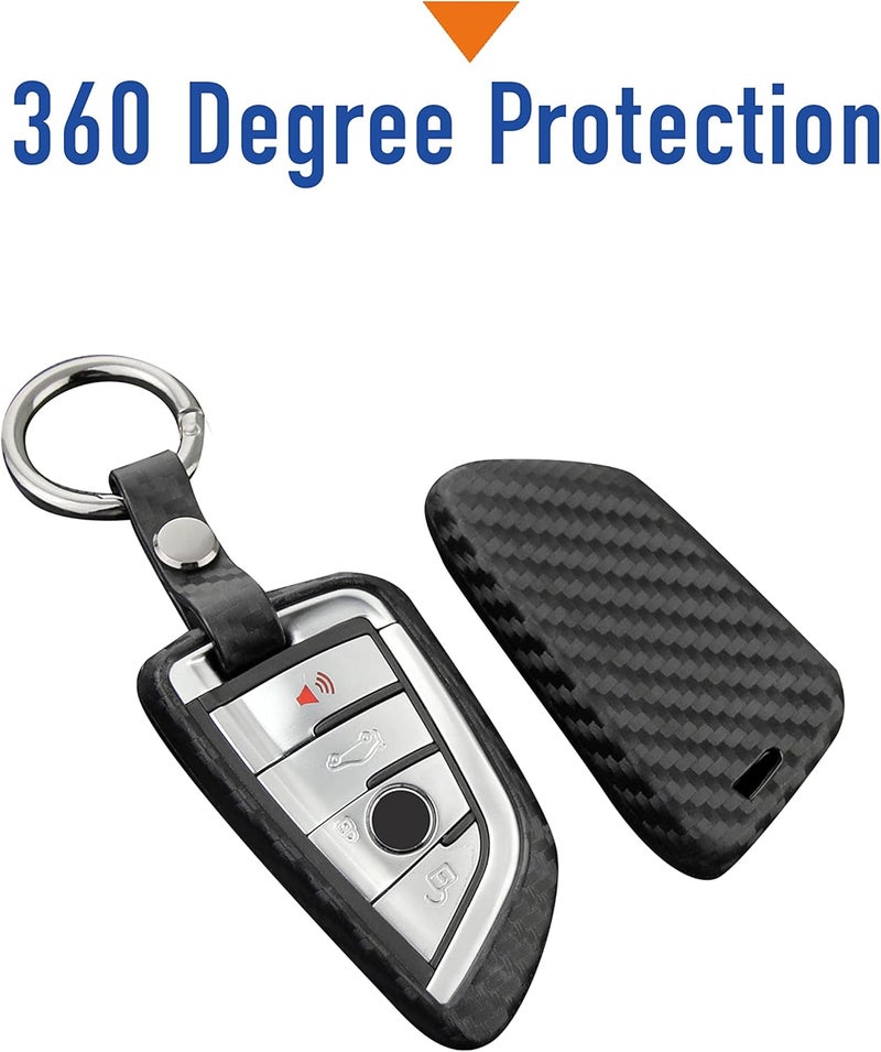 7Cylinder Carbon Fiber Key Fob Case Cover for BMW Series 1-8 and X Models - Image 3