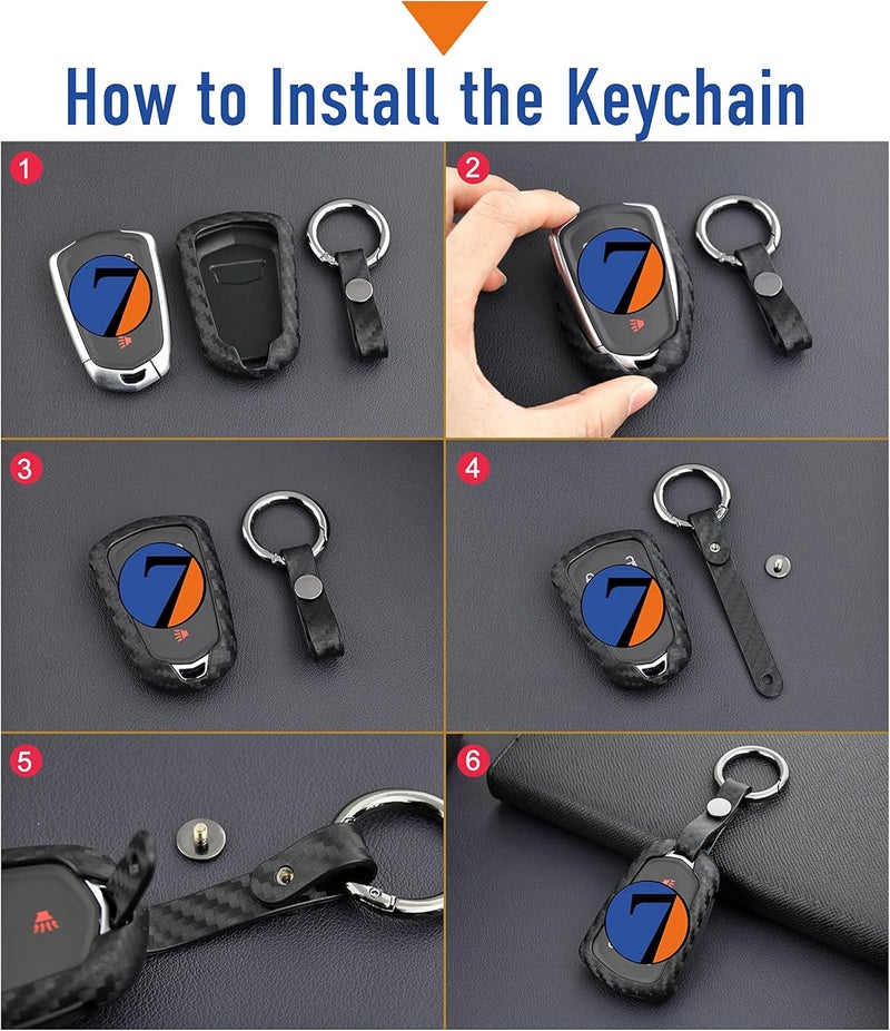 7Cylinder Carbon Fiber Key Fob Case Cover for BMW Series 1-8 and X Models - Image 5