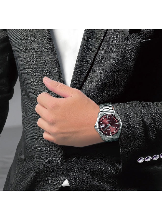 Alba Active Men’s Watch AS9V91X1, 39 mm Burgundy Dial, Stainless Steel Case & Bracelet, 100 m WR - Image 5