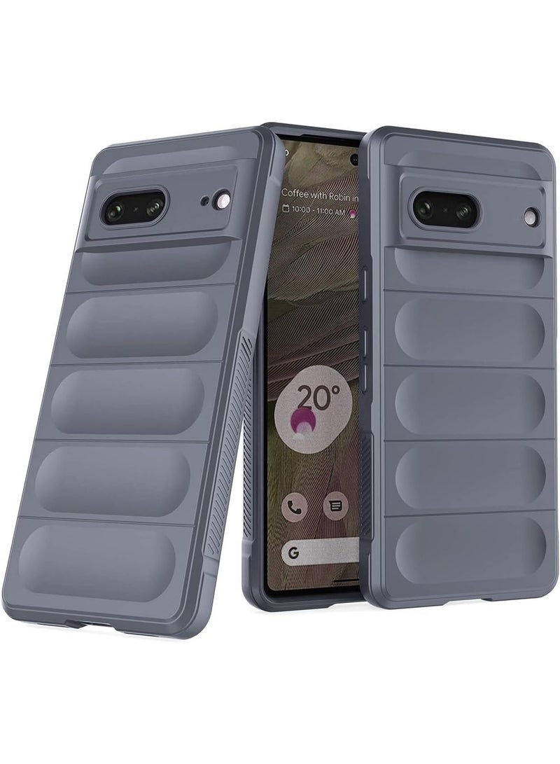 متوافق مع جراب Google Pixel 7A جراب واقٍ شديد التحمل [ملائم] تصميم واقي مرن ناعم مقاوم للصدمات مع غطاء TPU ممتص للصدمات مع حماية للكاميرا (رمادي غامق)
