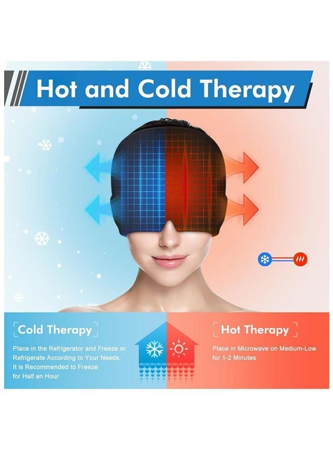 general Headache Relief Hat Gel Cold Therapy Head Mask，Reusable Cooling / Heat Gel Head Cap Mask for Headache Relief and Stress Pain - Image 3