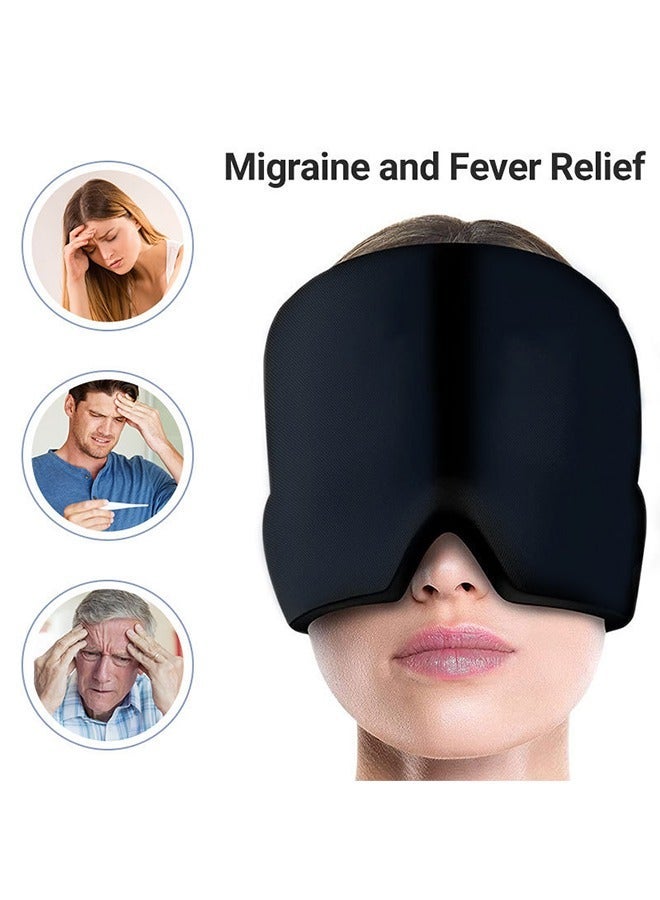 general Headache Relief Hat Gel Cold Therapy Head Mask，Reusable Cooling / Heat Gel Head Cap Mask for Headache Relief and Stress Pain - Image 2