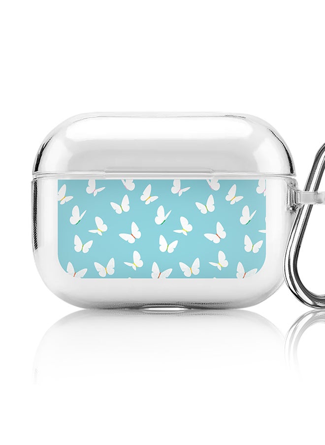 Stylizedd - Classic Clear printed Case for Apple AirPods Pro 2nd Generation Thin Transparent Cover [Designed for Apple AirPods Pro 2nd Generation] - Fluttering Butterfly - Image 1