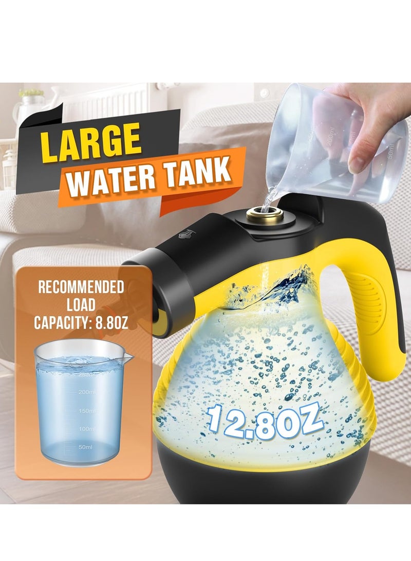 Arabest 1050W Handheld Steam Cleaner for Home,Pressurized Steam Cleaner with 9 Accessories and Safety Lock, 9.8Ft Extended Power Cord,Chemical-Free, Multi-Purpose Steamer for Home Use, Floor, Car, Upholstery, Grout,Included Gifts(Cleaning Cream),Yellow/Black - Image 5