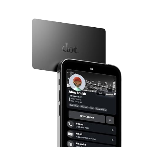 dot. Card - Digital Business Card - Tap Compatible with iPhone & Android (Black) - Image 1