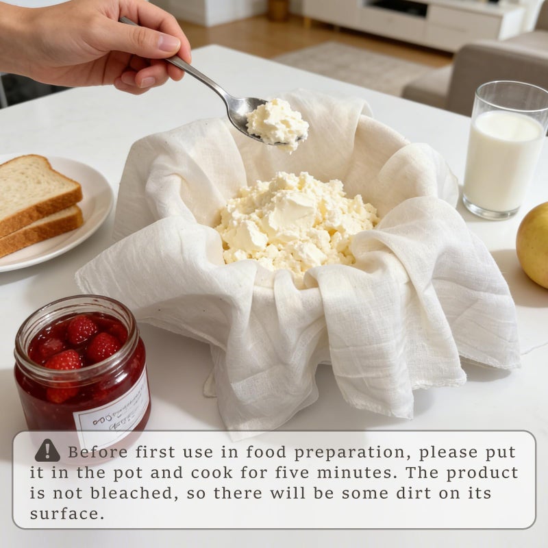 Mostdream Cheese Cloths, 3Pcs 36x36 Inch Grade 100 Precut Cheese Cloths for Straining, Cotton Unbleached, Reusable Muslin Cheesecloth for Straining, Making Yogurt, Cooking Turkey, Crafts - 9 Sq.Ft - Image 5