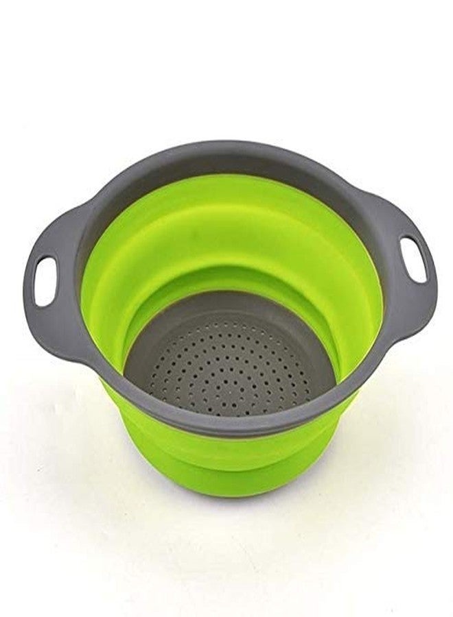 Dreamshop Kitchen Collapsible Foldable Silicone Colander Fruit Vegetable Strainer Basket - Image 1