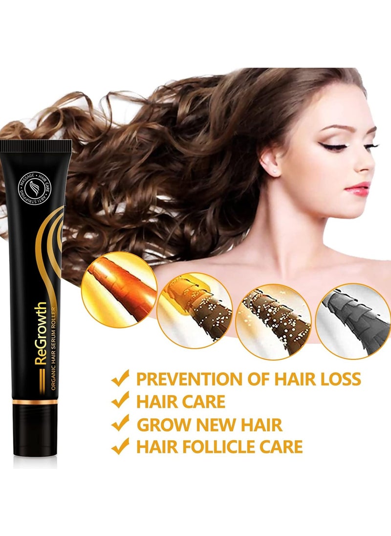 DubaiGallery - Organic Hair Regrowth Kit with Triple Roll-On Massager, Hair Growth Essence Set for Men and Women - Image 1
