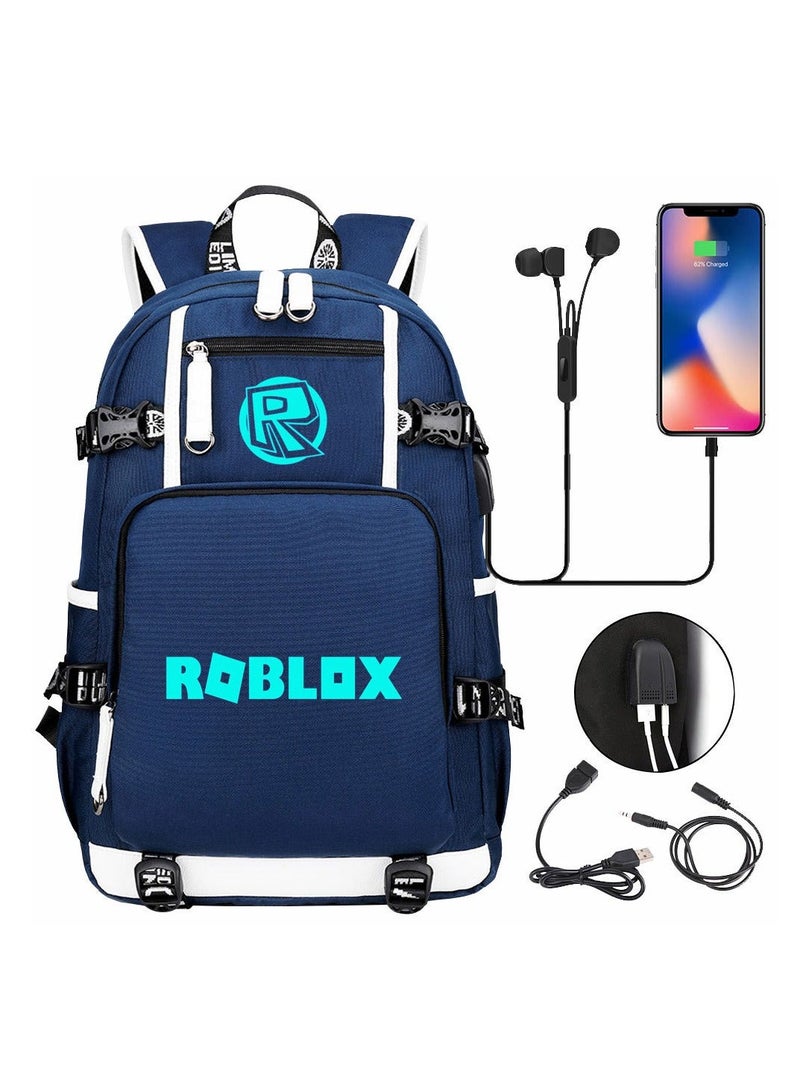 Roblox USB Earphones South Leisure Travel Backpack