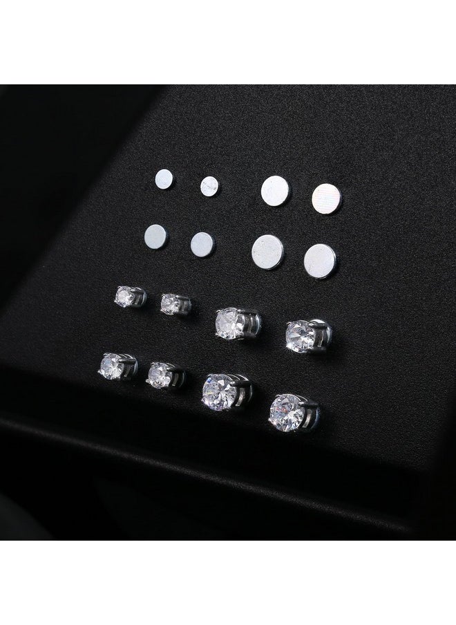 Jstyle 4 Pairs Stainless Steel Mens Womens Magnetic Stud Earrings Non-piercing CZ 4-7MM - pzsku/ZEC66E947DA7CC06C6D8FZ/45/_/1741329804/57c22cff-dd4f-4b47-a3cc-53a08681183d