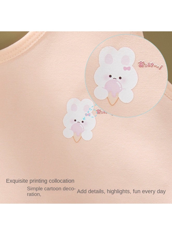 Top melon Pack Value Set】girls' First Stage 9-12 Years Teen Bras, Category A Cotton Soft Camisoles - Image 4