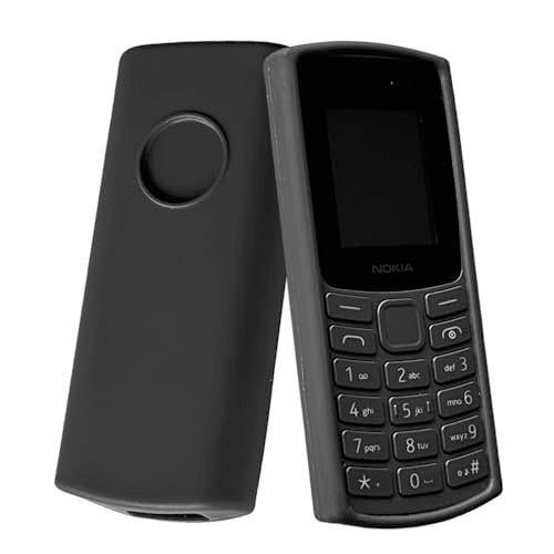 ZAOMA Back Cover Compatible for Nokia 105 2023 Model NO. : TA-1575 SS/TA-1570 DS (Pack of 2 Premium Matte TPU) (Matte) (TA1570_GIZBLK) - Image 1