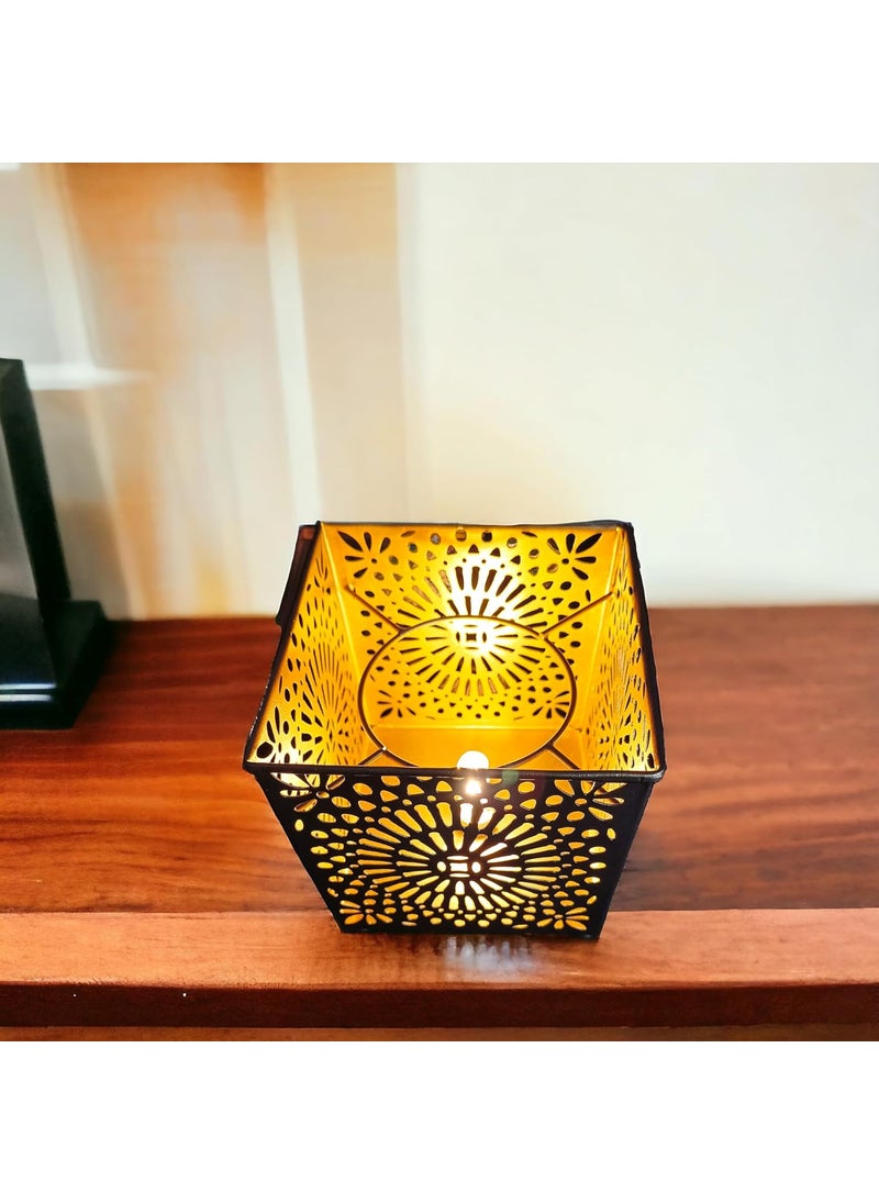 Ruvi CeramicCollections Ruvi Handicraft Aromatherapy Essential Oil Diffuser Humidifier Room Decor Lighting Cool Mist Humidifier for Bedroom Home Office Galvanized Metal with Golden Finish  - Image 1