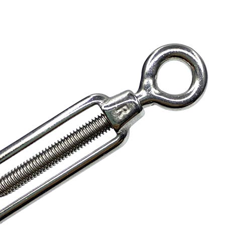 HEVERP 6Pcs M6 304 Stainless Steel Eye and Eye Turnbuckles, Shade Sail Hardware, Heavy Duty Wire Rope Tension, Antirust, O to O Turnbuckle - Image 4
