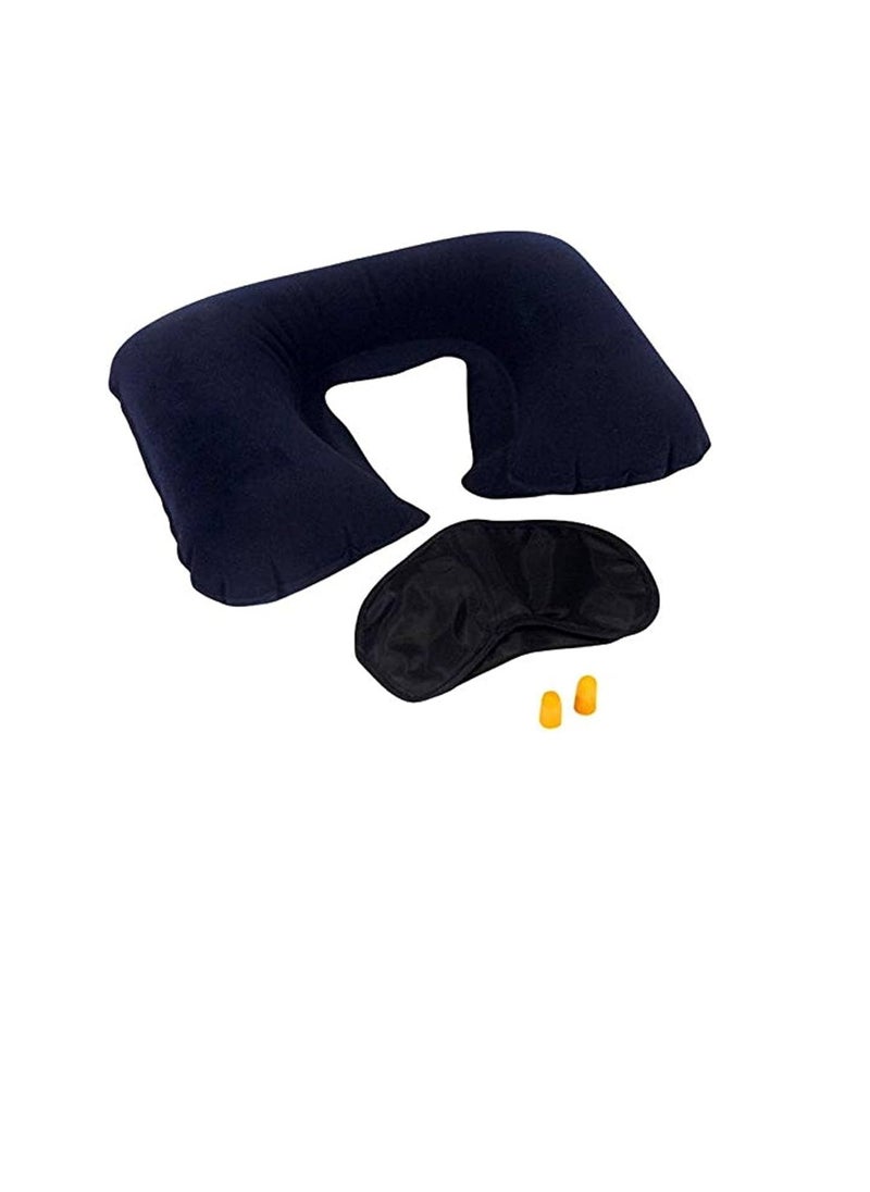 Generic Inflatable Travel Pillow With Earplug And Eye Mask  - Image 4