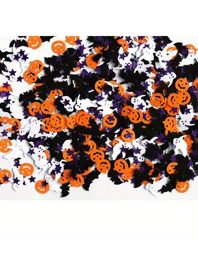 Halloween Confetti Mix W04 Ghost Bat Pumpkin Glitter Craft Decorations - Image 1
