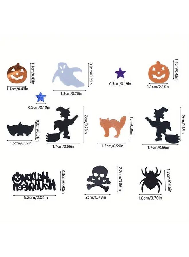 Halloween Confetti Mix W04 Ghost Bat Pumpkin Glitter Craft Decorations - Image 5